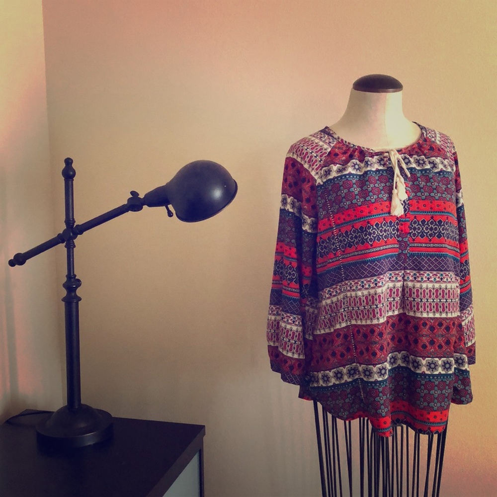 L9 COOPER Long Sleeve Printed Top